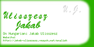 ulisszesz jakab business card